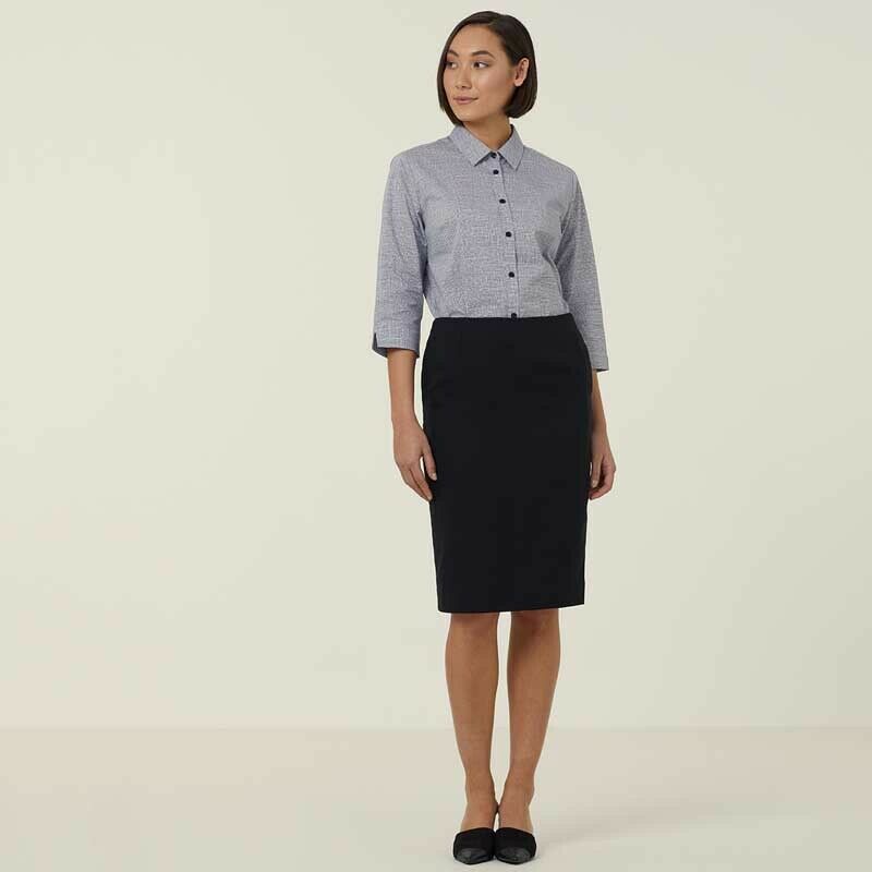 NNT Womens Avignon Formal Abstract Print 3/4 Sleeve Business Shirts CATUKX-Collins Clothing Co