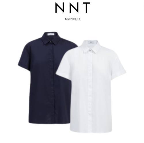 NNT Womens Maternity Shirt Relaxed Fit Slimline Collar Short Sleeve CATU95
