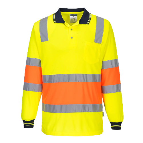 Portwest Two-toned Biomotion Polo Comfortable Shirt Reflective Work Safety MP511-Collins Clothing Co