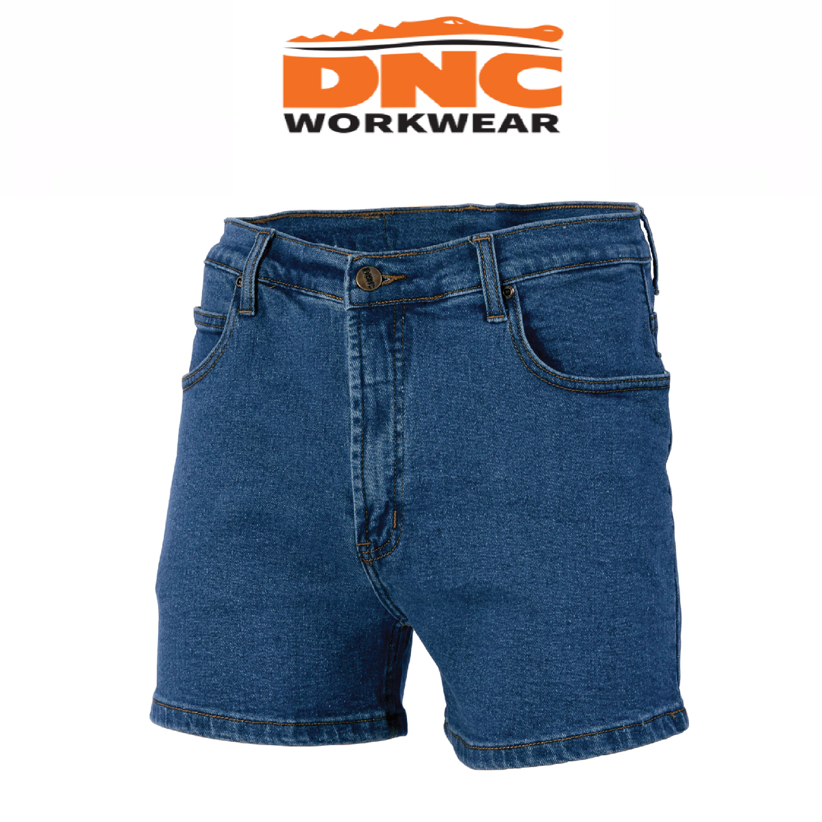DNC Workwear Men Demin Stretch Shorts Comfortable Tough Summer Work 3309