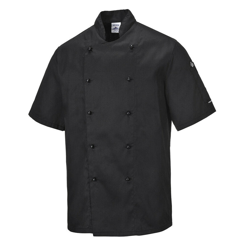 Portwest Mens Kent Chefs Jacket Mandarin Collar Durable Comfort Work C734-Collins Clothing Co