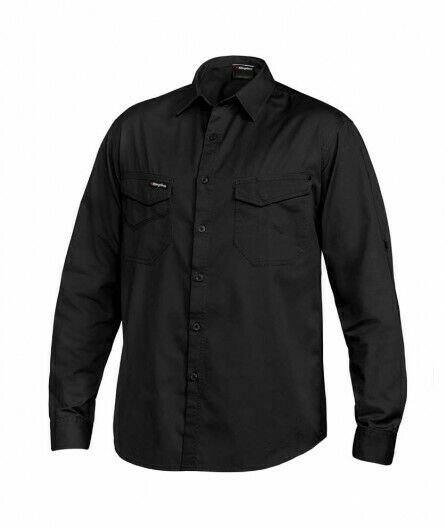 KingGee Mens Tradies Shirt L/S Fashioned Workwear Lightweight Breathable K14350-Collins Clothing Co