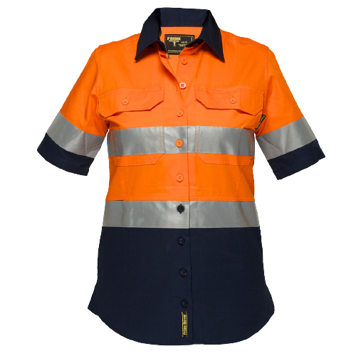 Portwest Ladies 2 Tone Lightweight Short Sleeve Shirt with Tape Hi VisTex ML809-Collins Clothing Co