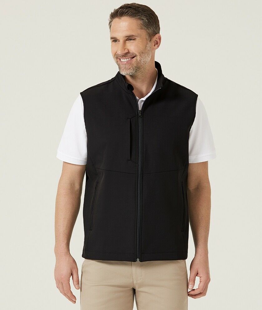 Mens NNT Warm Bonded Fleece Sleeveless Zip Vest Black Navy Business Smart CATF2H-Collins Clothing Co
