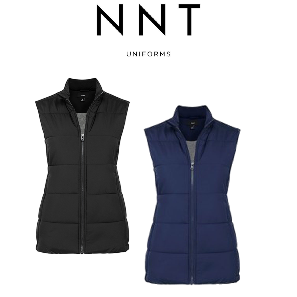 NNT Womens Ladies Puffer Vest Sleeveless Water Resistant Zip Front CAT749