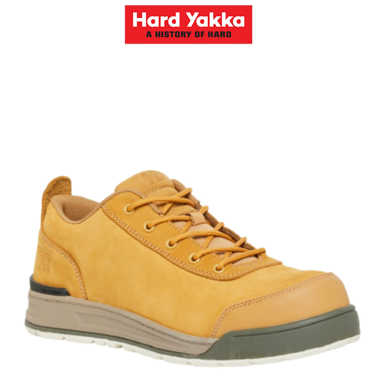 Hard Yakka Mens 3056 Lo Durable Shoes Safety Work Toe Leather Protector Y60113