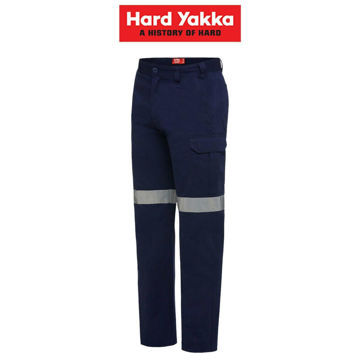Mens Hard Yakka Core Drill Pants Work Cotton Taped Pocket Cargo Tough Y02575