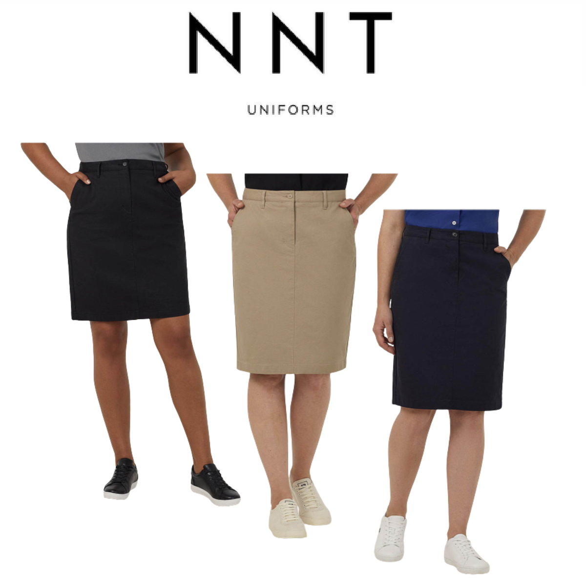 NNT Stretch Cotton Chino Skirt Formal Business Skirt Slim Fit Workwear CAT2RL