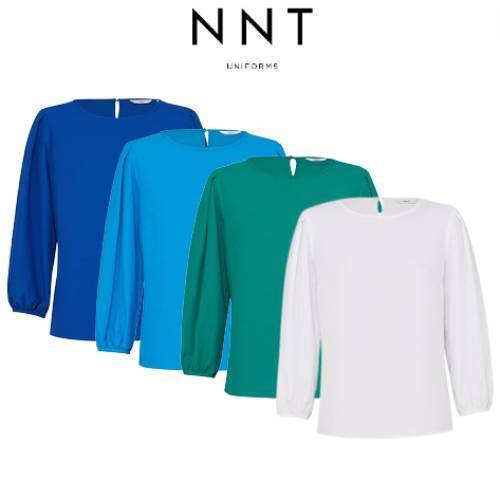 NNT Womens 3/4 Sleeve Crew Neck Top Comfortable Classic Fit Blouse CATUPM