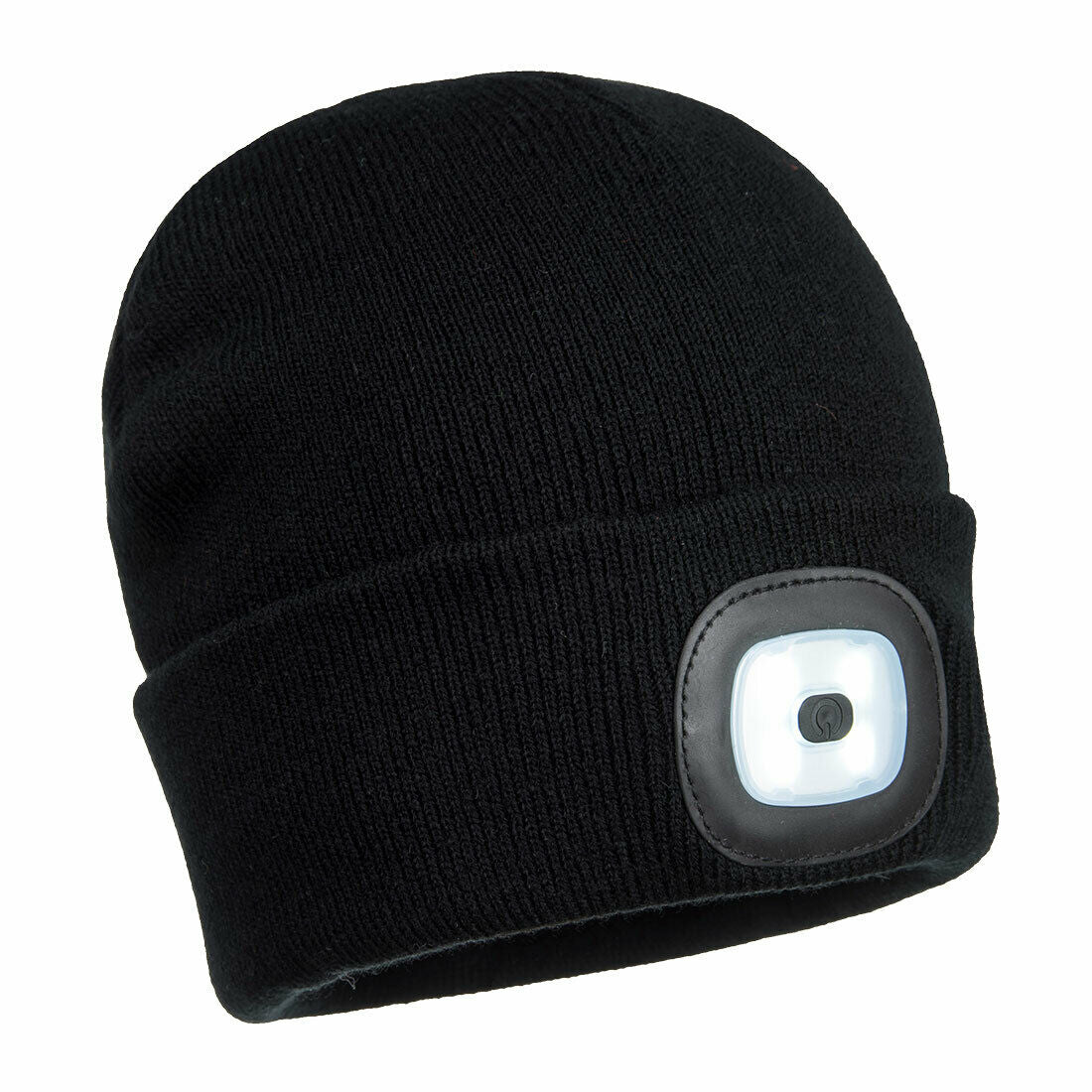 Portwest Mens Beanie Hat LED Head Light USB Rechargeable Warm Work Comfort B029-Collins Clothing Co
