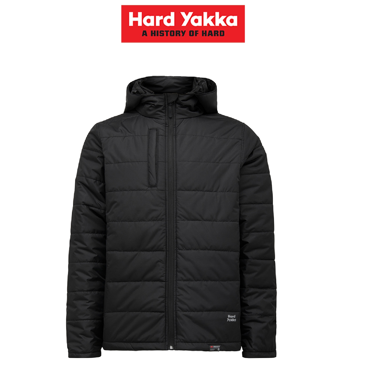 Hard Yakka Mens Puffa 2.0 Jacket Water Repellent Insulated Warm Winter Y06723