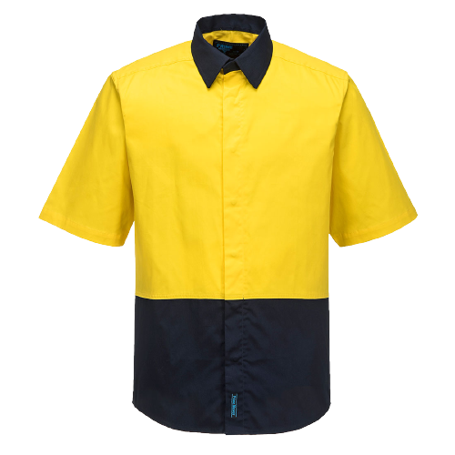 Portwest Food Industry Lightweight Cotton Shirt Reflective 2 Tone Safety MF152-Collins Clothing Co