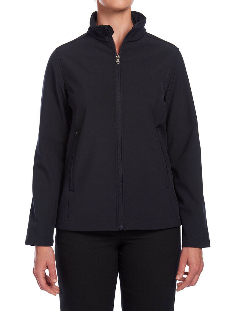 Womens NNT Warm Fleece Ladies Bonded Fleece Zip Jacket Black Navy CAT1ET-Collins Clothing Co