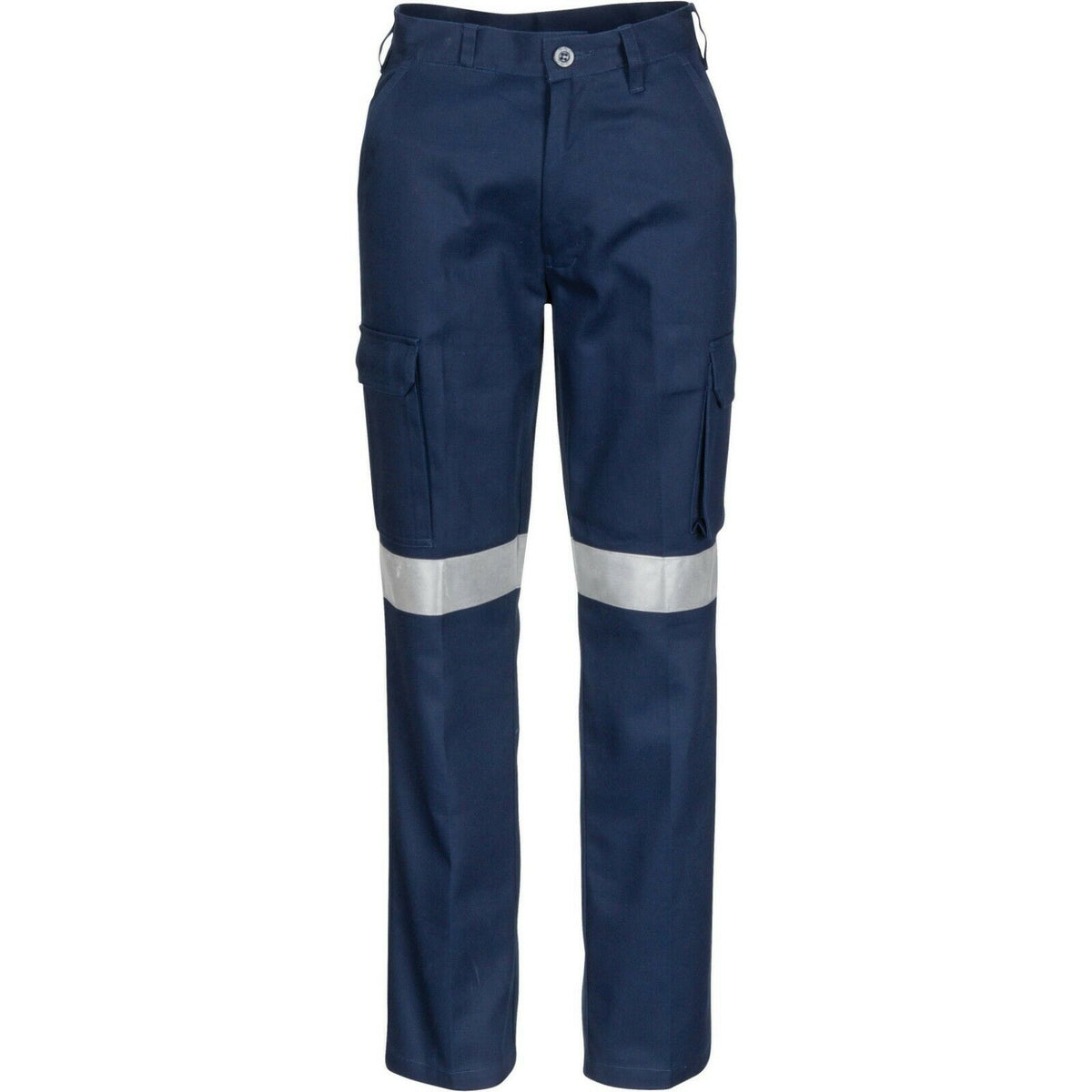 DNC Workwear Ladies Cotton Drill Cargo Pants 3M Reflective Tough Pant Work 3323