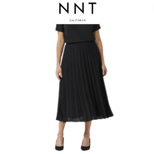 NNT Womens Soft Georgette Pleated Midi Skirt Elasticised Waist Skirt CAT2QD