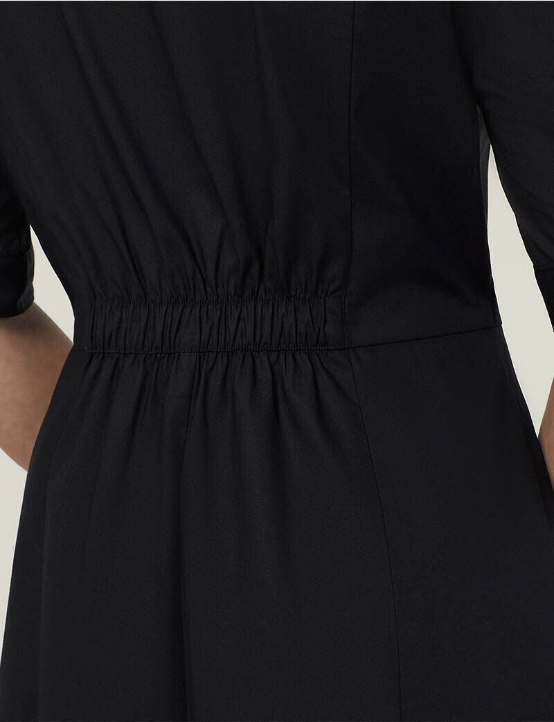 NNT Womens Avignon Shirt Dress Fit Flare Collared Elbow Length Cotton CAT69K-Collins Clothing Co