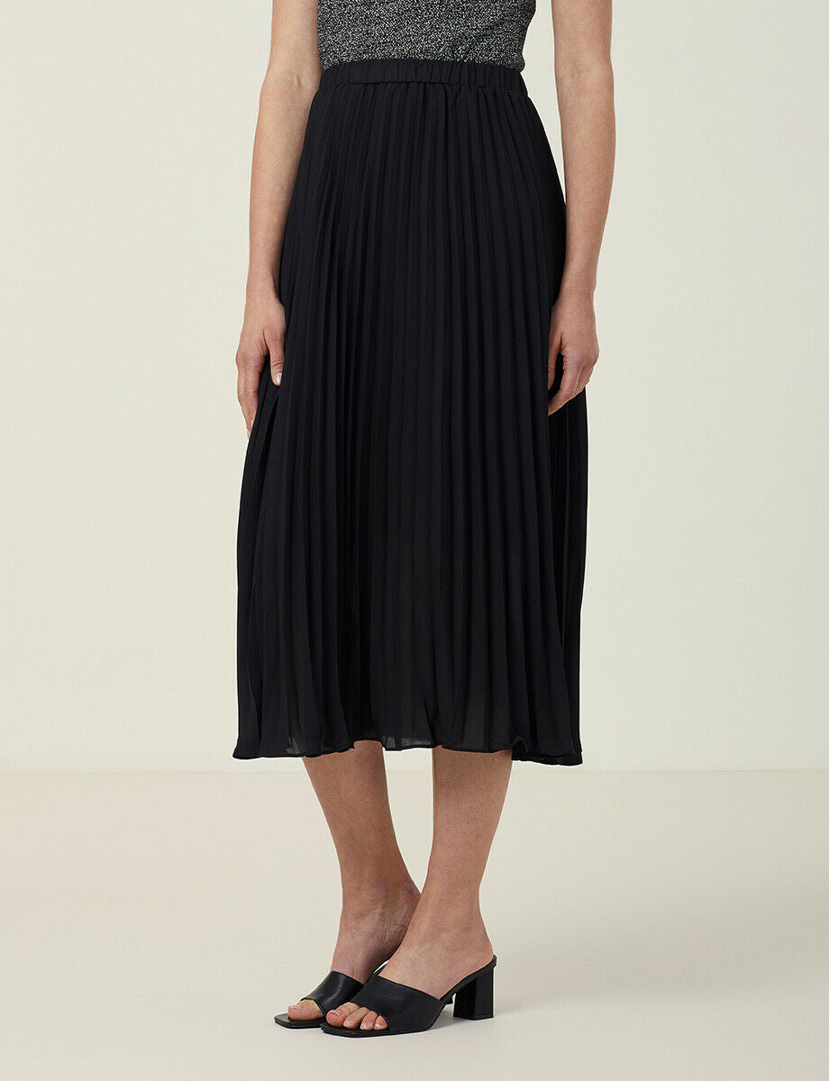 NNT Womens Formal Soft Georgette Pleated Midi Skirt Relaxed Fit Business CAT2R2-Collins Clothing Co