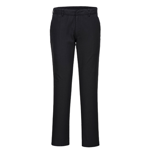 Portwest Stretch Slim Chino Pants Reflective Black Slim Fit Comfy Pant S232-Collins Clothing Co