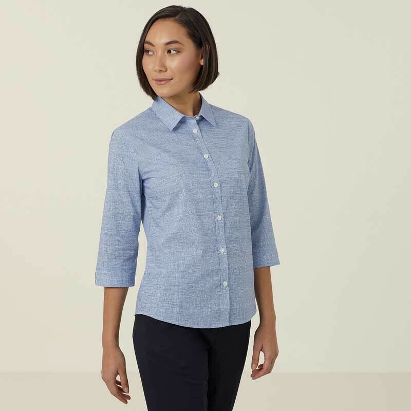 NNT Womens Avignon Formal Abstract Print 3/4 Sleeve Business Shirts CATUKX-Collins Clothing Co