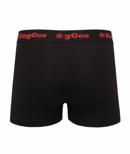 Mens KingGee Cotton Trunk 3 Pack Black King Gee Jocks Underwear Trunks K09023-Collins Clothing Co