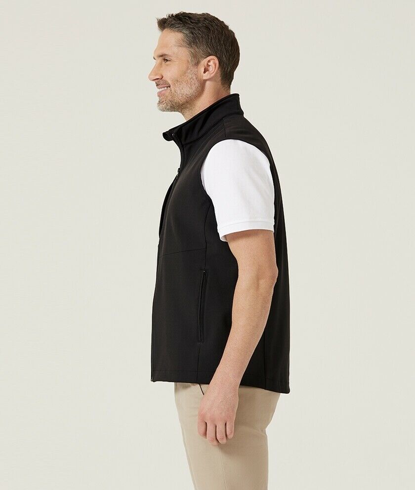 Mens NNT Warm Bonded Fleece Sleeveless Zip Vest Black Navy Business Smart CATF2H-Collins Clothing Co