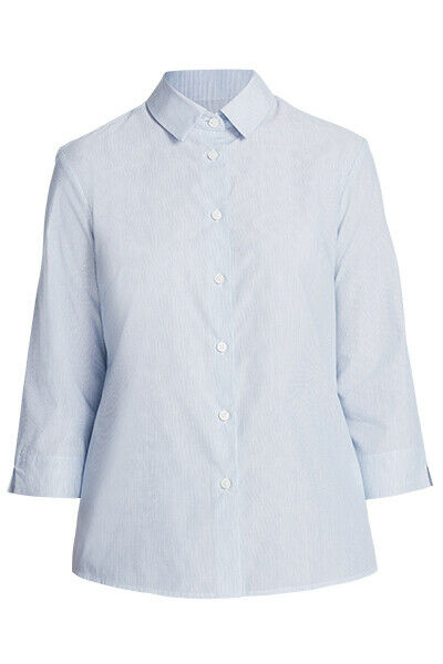 NNT Womens Textured Stripe 3/4 Sleeve Formal Shirt Cotton Blend Business CATU63-Collins Clothing Co