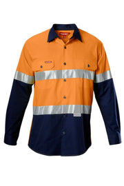 Hard Yakka Koolgear Hi-Vis Safety Summer Cool Long Sleeve Work Shirt Y07978-Collins Clothing Co