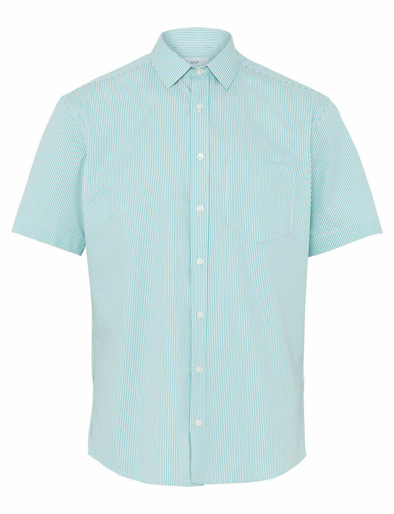 NNT Mens Avignon Stripe Short Sleeve Shirt Casual Regular Fit Business CATJDK-Collins Clothing Co