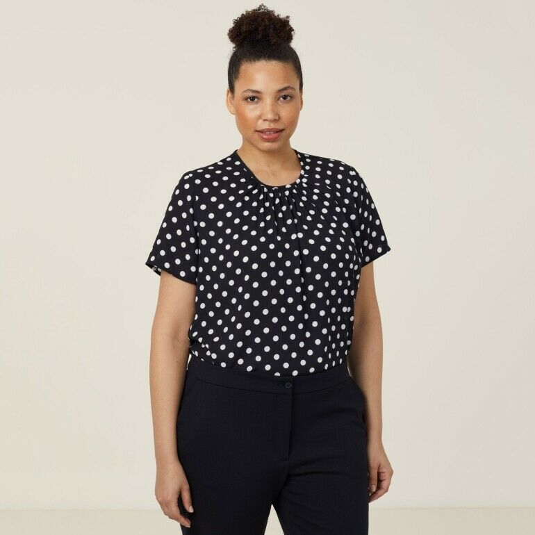 NNT Womens Georgie Short Sleeve Blouse Classic Fit Lightweight Comfort CATUKF-Collins Clothing Co