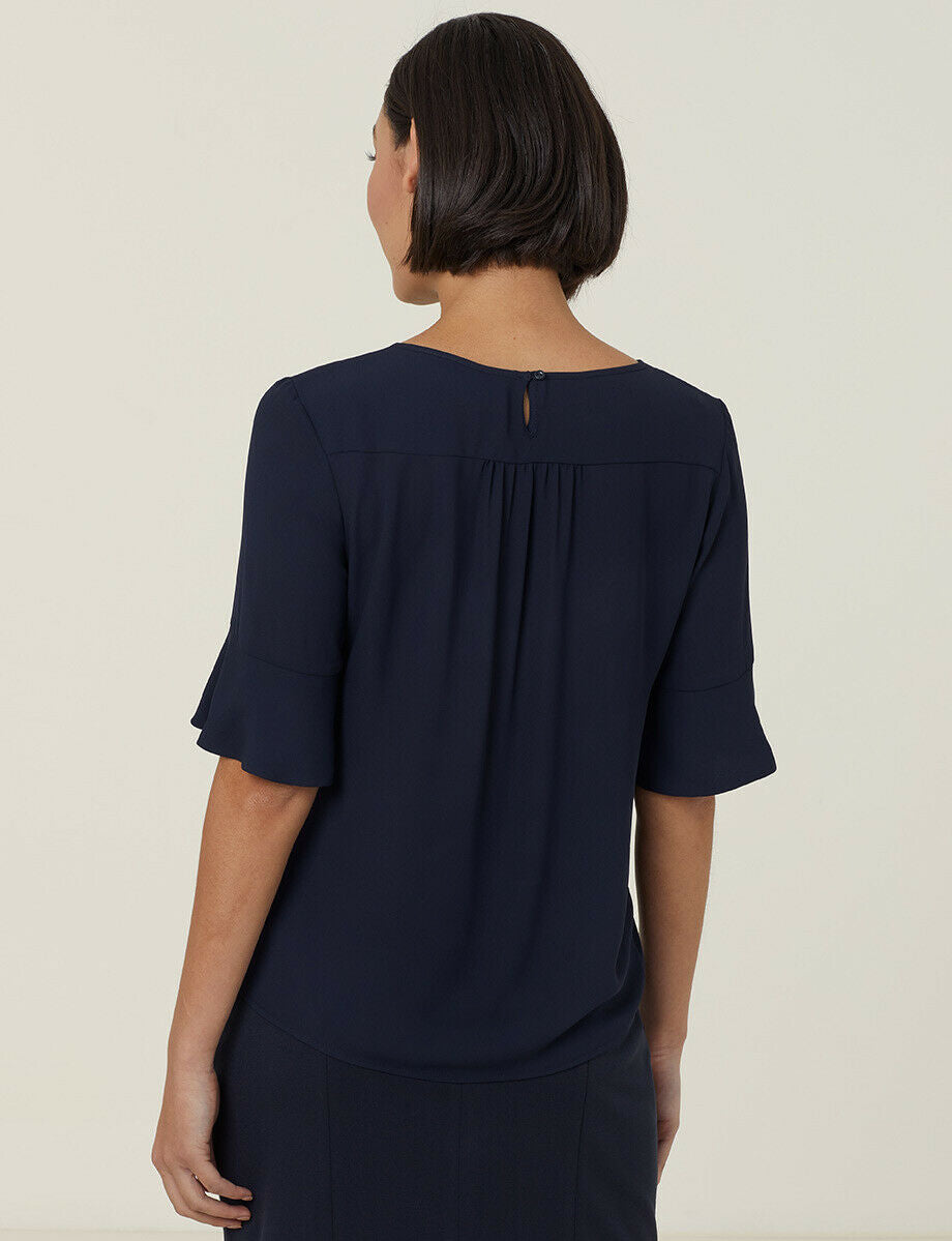 NNT Womens Georgie Fluted Sleeve Casual Classic Fit Business Work Shirt CATUK4-Collins Clothing Co