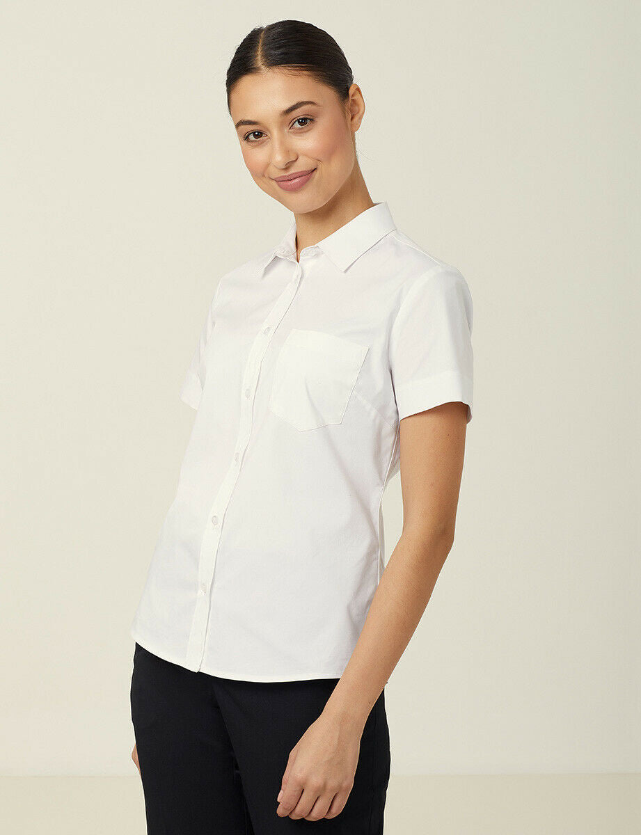 NNT Women Avignon Short Sleeve Slim Shirt Casual Comfortable Business CATUK8-Collins Clothing Co