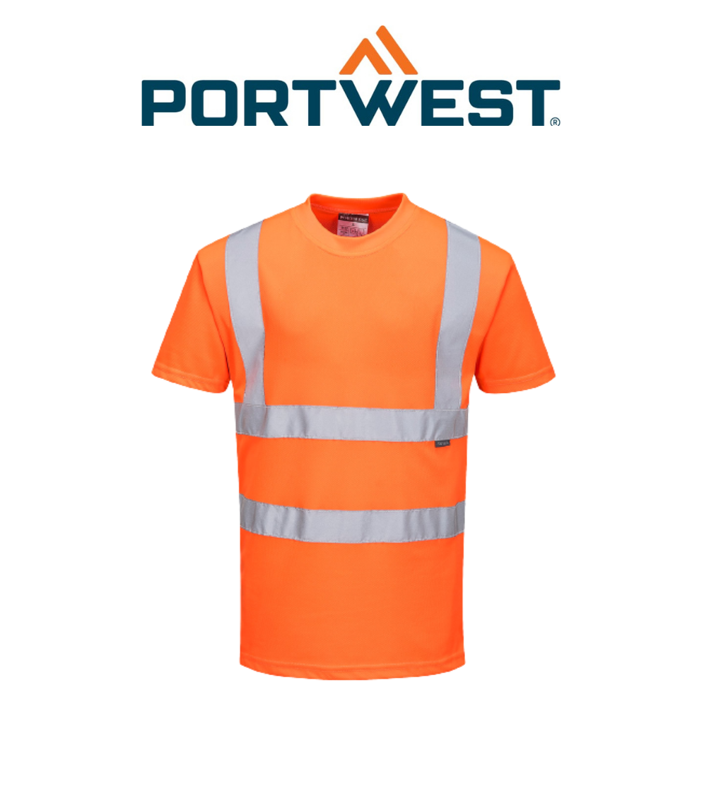 Portwest Hi-Vis T-Shirt Breathable Reflective 2 Tone Casual Work Shirt RT23