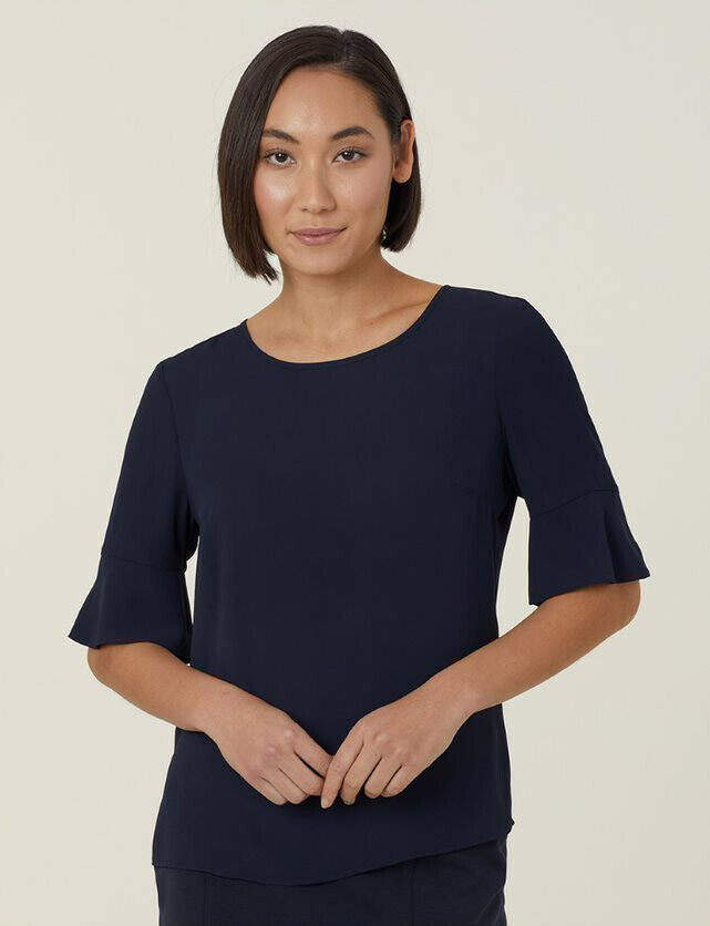 NNT Womens Georgie Fluted Sleeve Casual Classic Fit Business Work Shirt CATUK4-Collins Clothing Co