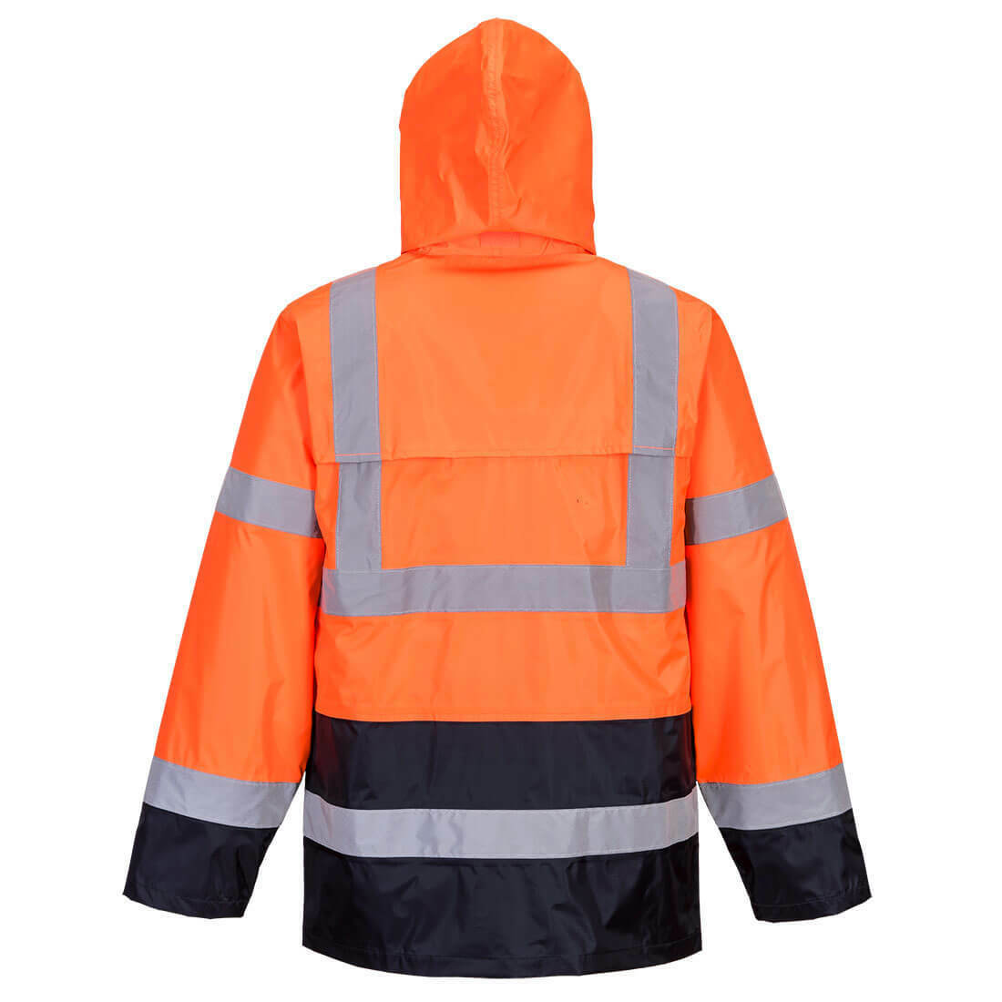 Portwest Mens Hi-Vis Classic Contrast Rain Jacket Reflective Work Safety H443