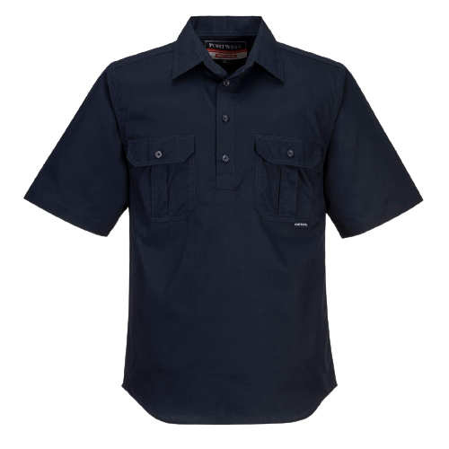 Portwest Adelaide Shirt, Short Sleeve, Light Weight Cotton Polo Shirt MC905-Collins Clothing Co