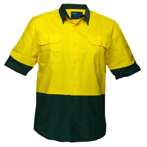 Portwest Hi-Vis Two Tone Lightweight Short Sleeve Shirt Reflecftive Safety MS802-Collins Clothing Co