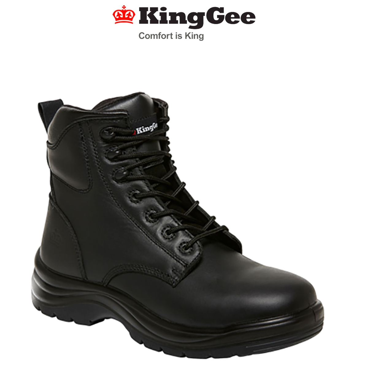 KingGee Mens Cook Boots Tough Work Safety Water Resistant Full Leather K27700