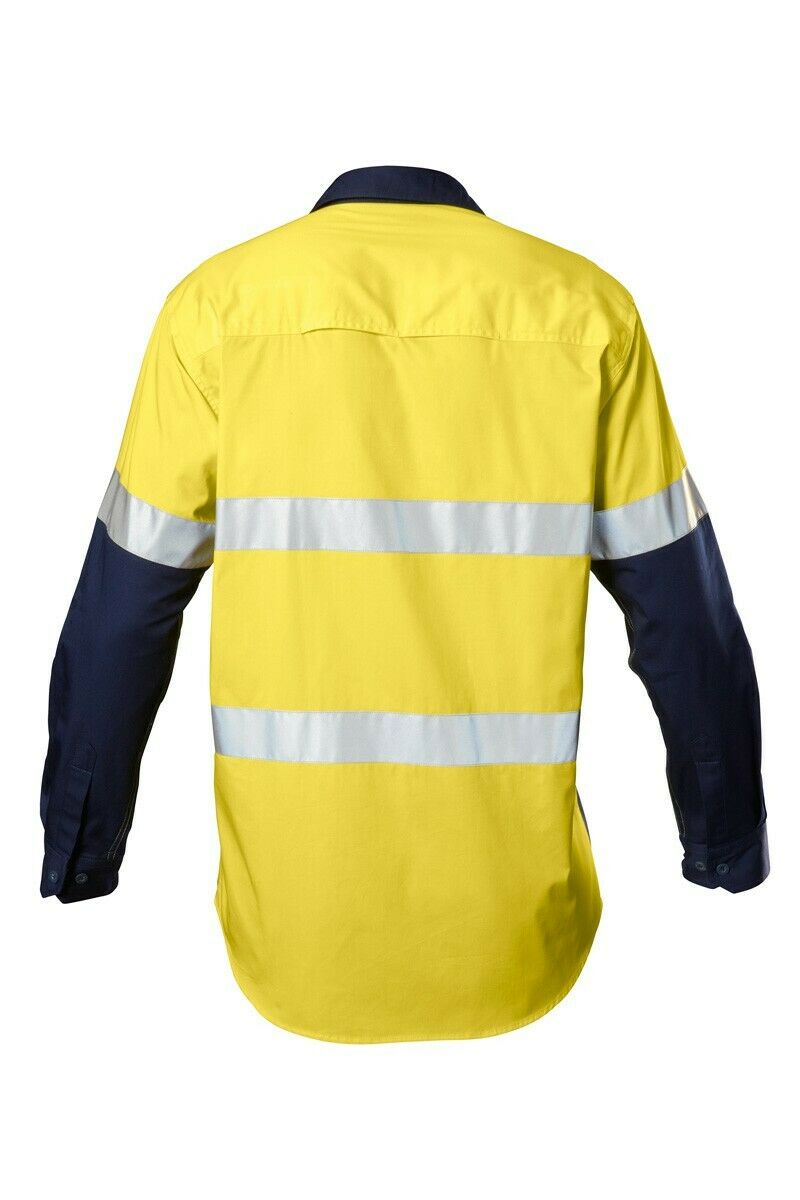 Hard Yakka Koolgear Hi-Vis Safety Summer Cool Long Sleeve Work Shirt Y07978-Collins Clothing Co