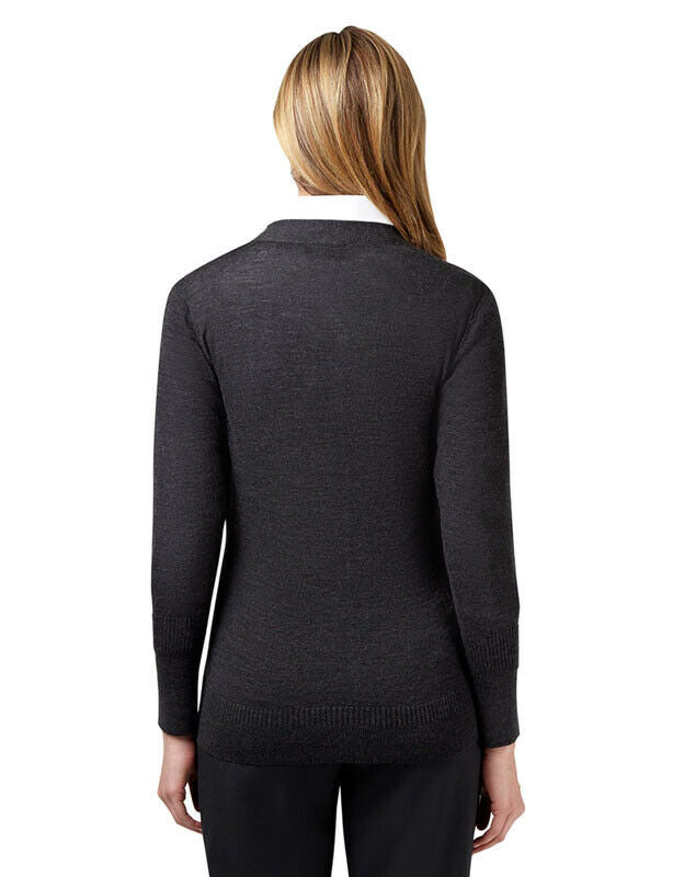 NNT Womens Pure Wool Long Length Business Cardigan Wide Neck Body Warmer CAT5B3