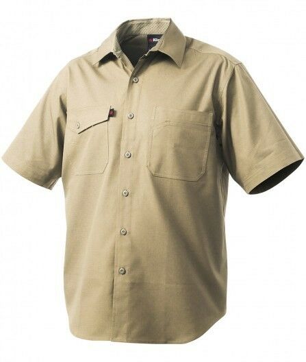Mens KingGee Short Sleeve WorkCool 2 Cotton T-Shirt Top Tee Button Shirt K14825-Collins Clothing Co