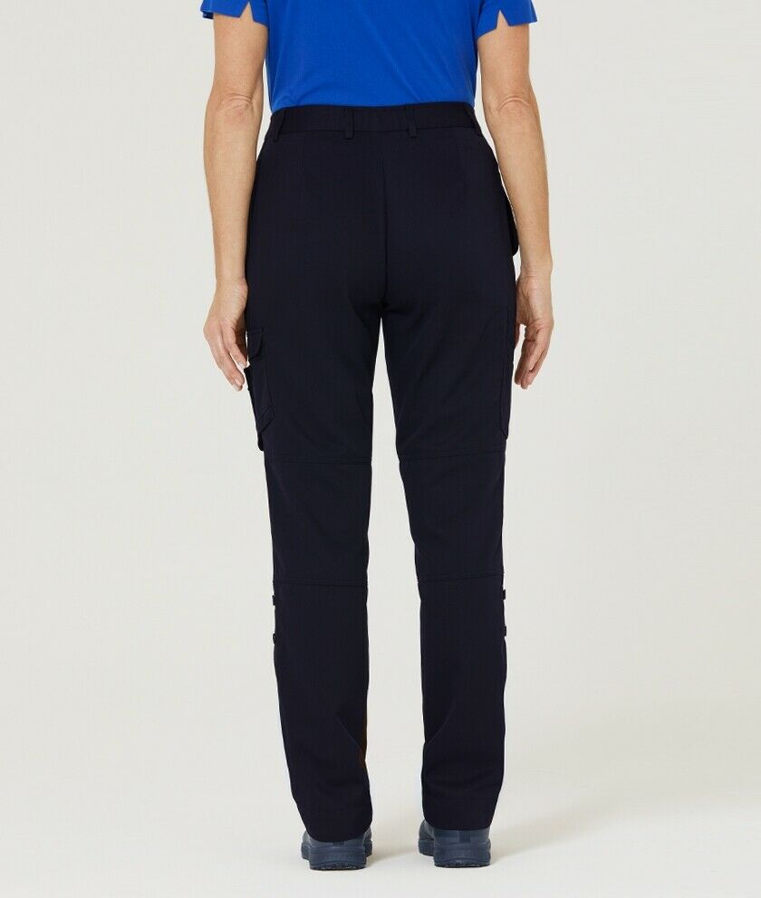 Womens NNT UNIFORMS P/V Gaberdine Flex Waist Cargo Navy Work Pants CAT3TY-Collins Clothing Co