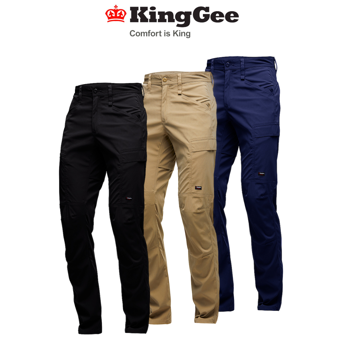KingGee Mens KingGee Drycool Pant Stretch Ripstop Work Safety Breathable K13007