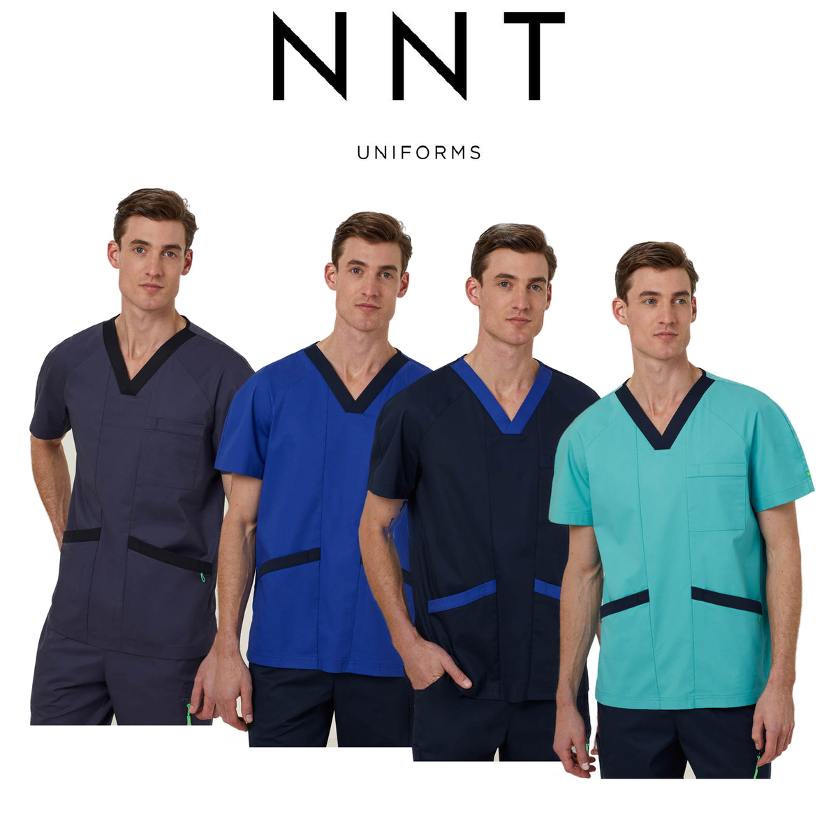 NNT Uniform Men Next Gen Antibacterial Koller Scrub Top Breathable Cotton CATRFU