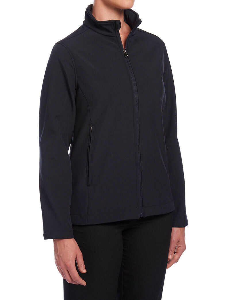 Womens NNT Warm Fleece Ladies Bonded Fleece Zip Jacket Black Navy CAT1ET-Collins Clothing Co