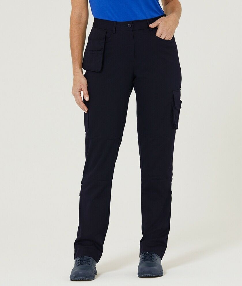 Womens NNT UNIFORMS P/V Gaberdine Flex Waist Cargo Navy Work Pants CAT3TY-Collins Clothing Co