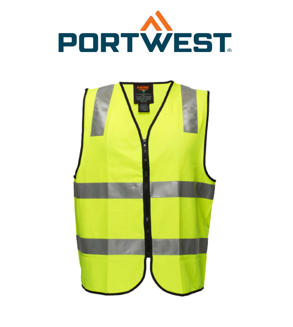 Portwest Social Distancing Vest D&N 2 Tone Reflective Tape Work Safety CV102