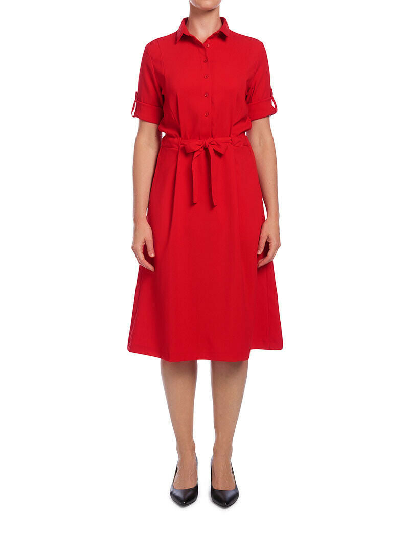 NNT Womens Shirt Classic Fit Dress Adjustable Sleeve Knee Length Comfort CAT67Y-Collins Clothing Co