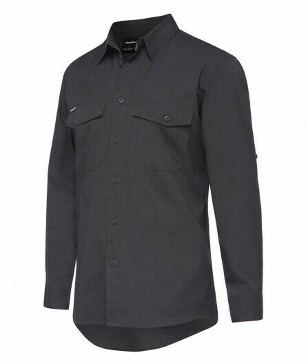 KingGee Mens Workcool 2 Shirt Long Sleeve Lightweight Breathable Workwear K14820-Collins Clothing Co