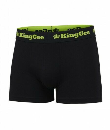 Mens KingGee Cotton Trunk 3 Pack Black King Gee Jocks Underwear Trunks K09023