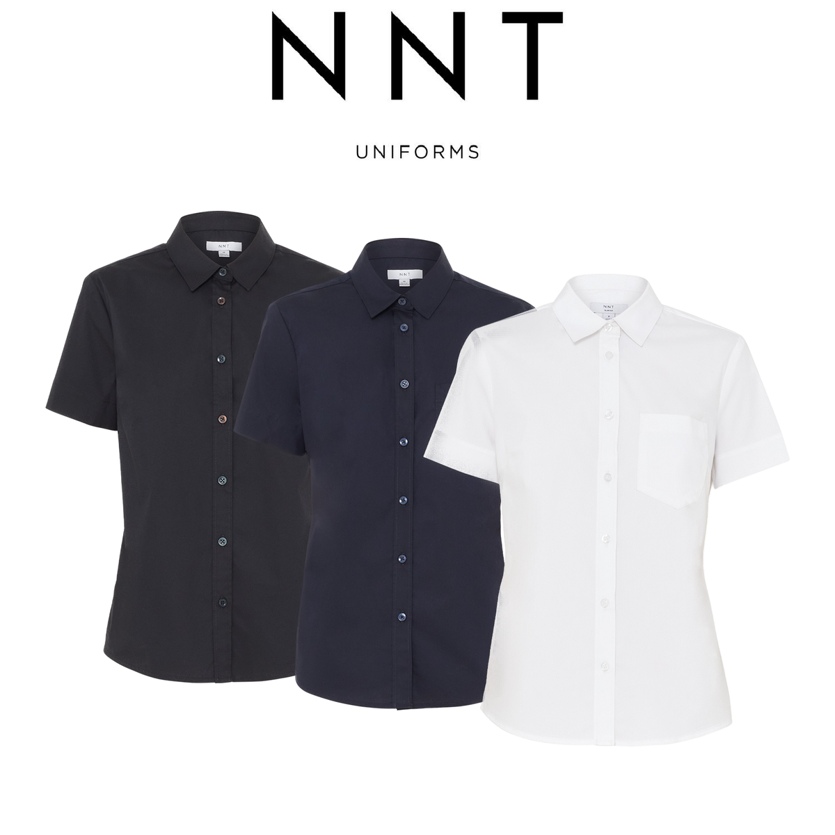 NNT Women Avignon Short Sleeve Slim Shirt Casual Comfortable Business CATUK8